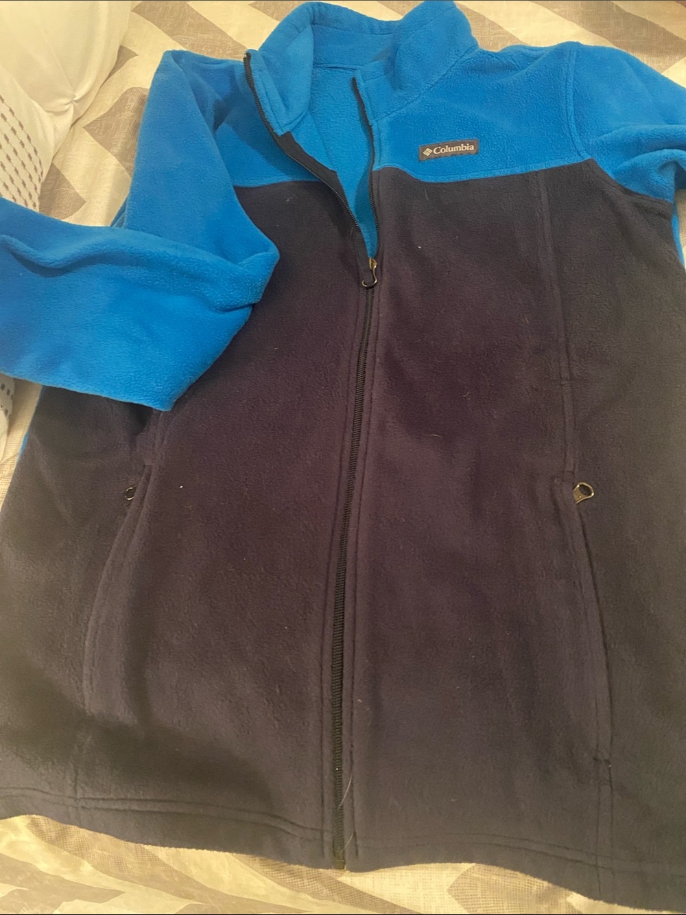 Columbia Kids Blue and Navy Fleece Zip Jacket